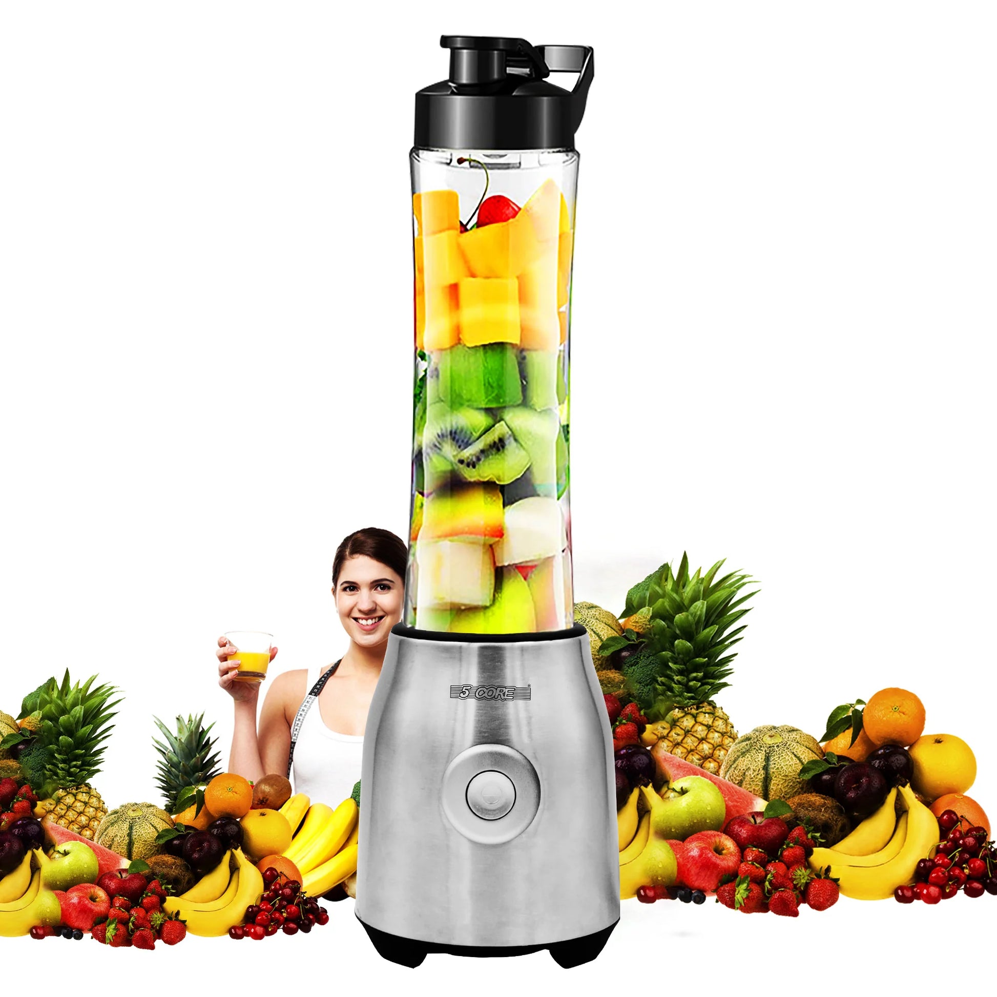 5 Core Portable Blenders for Kitchen 20 Oz Capacity 300W Personal Blender Small Smoothie Maker