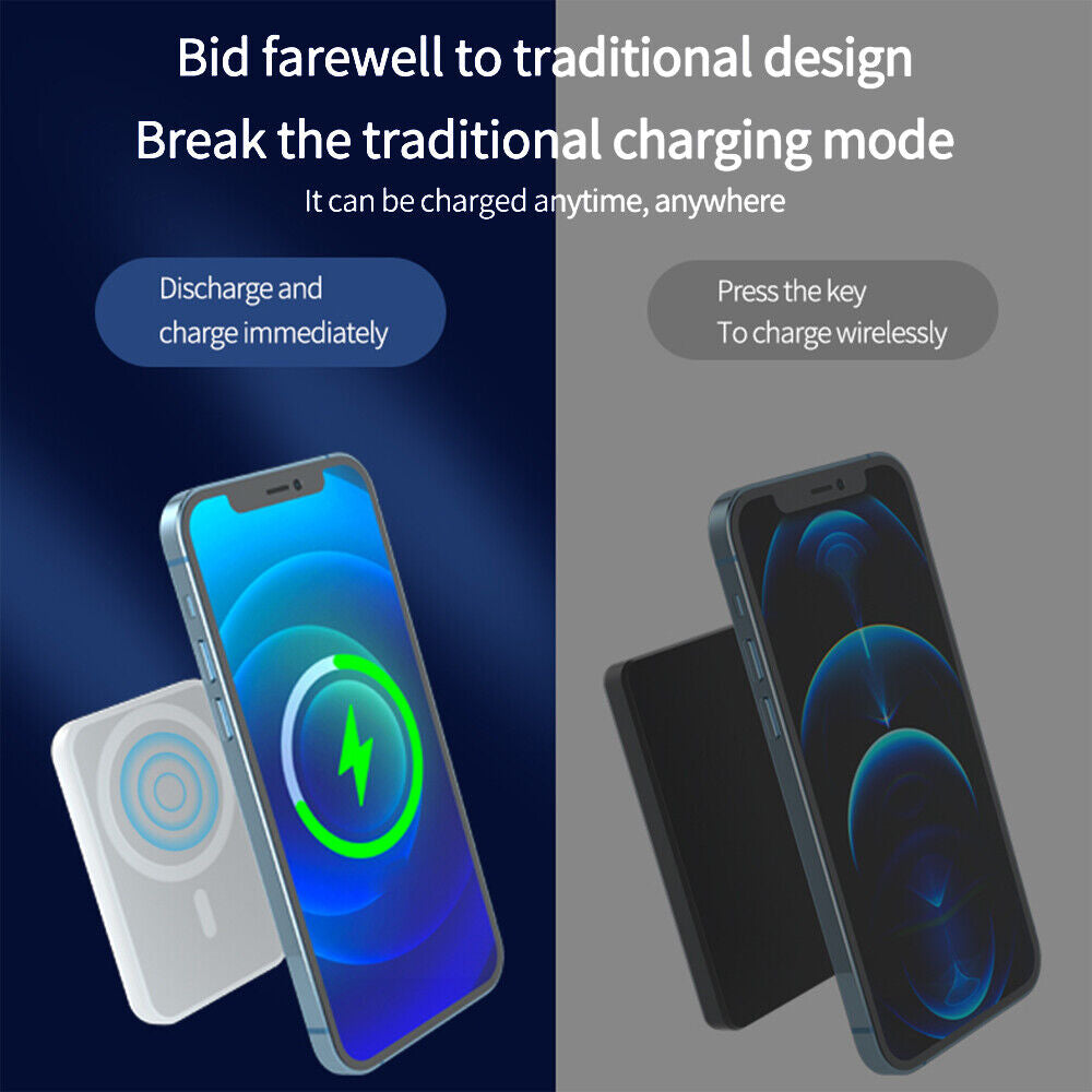 Revolutionary 20000mAh Magnetic Power Bank with Wireless Charging for iPhone