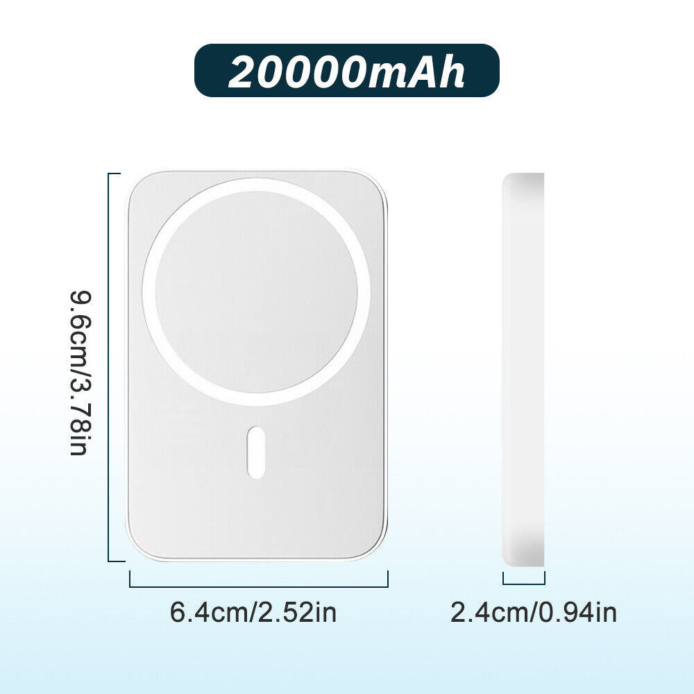 Revolutionary 20000mAh Magnetic Power Bank with Wireless Charging for iPhone