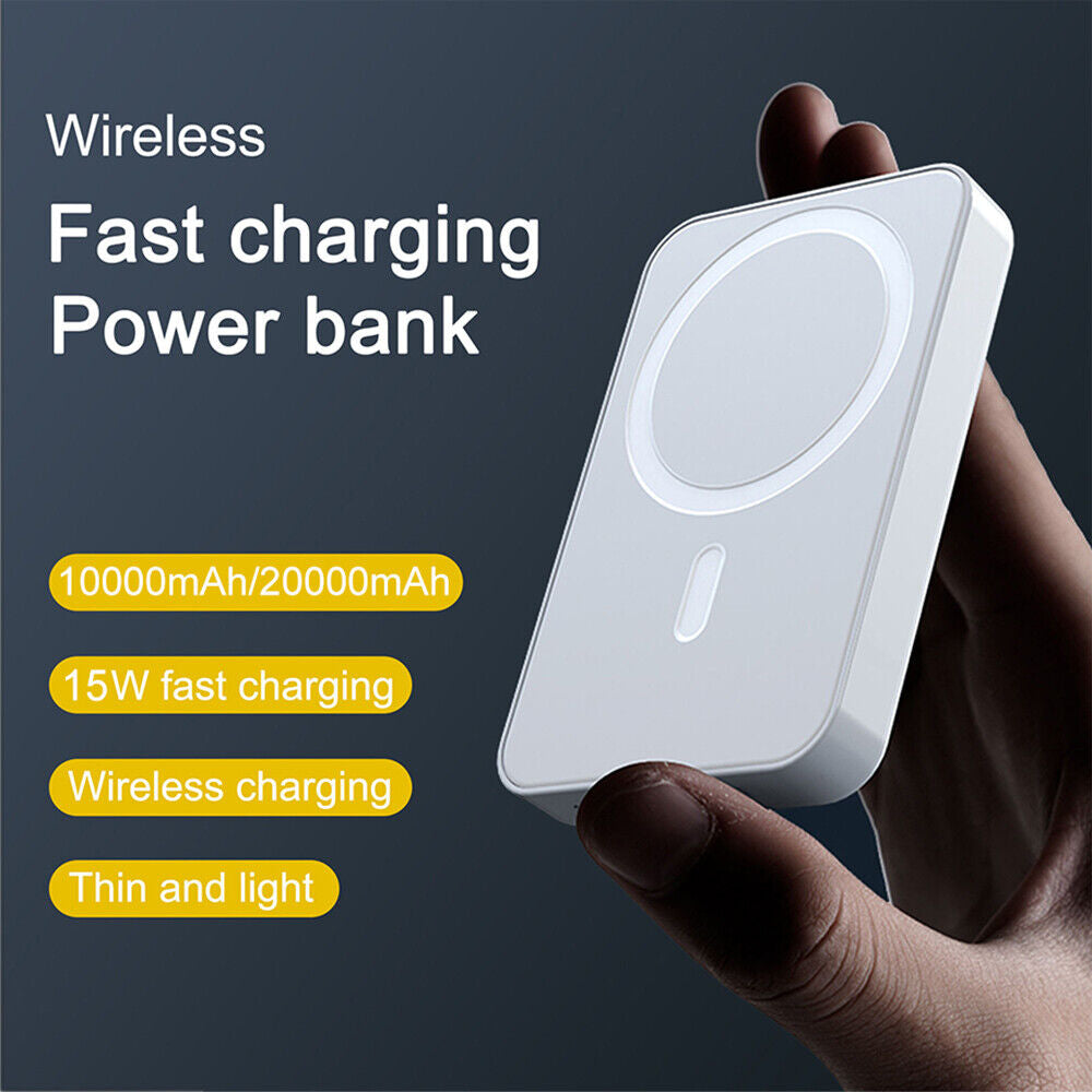 Revolutionary 20000mAh Magnetic Power Bank with Wireless Charging for iPhone